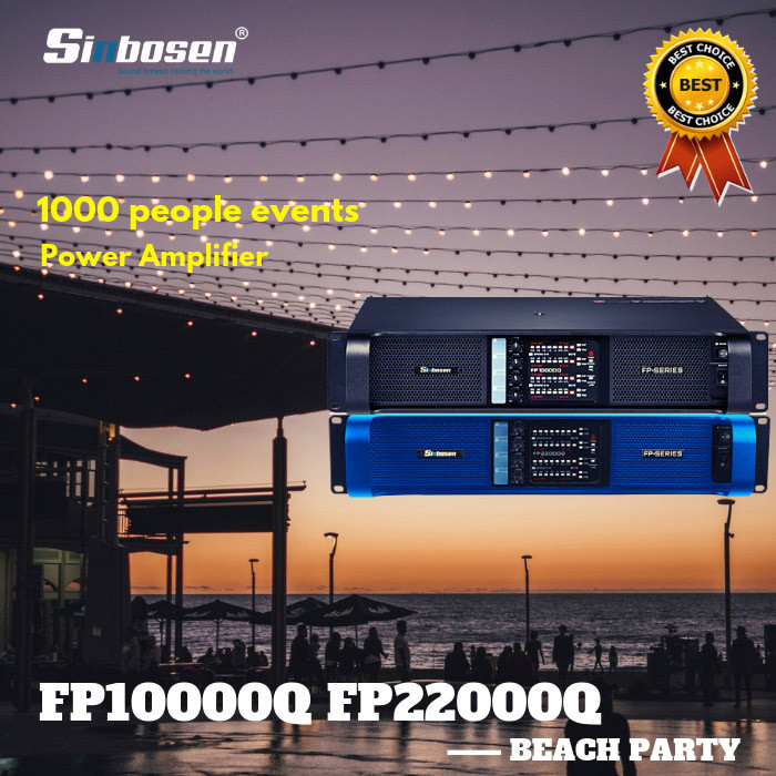 El amplificador Sinbosen funciona para 1000 personas en una fiesta en la playa en Ghana y Martinica