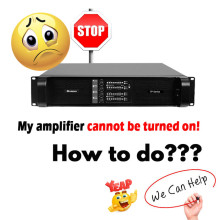 How to do when my amplifier cannot be turned on?