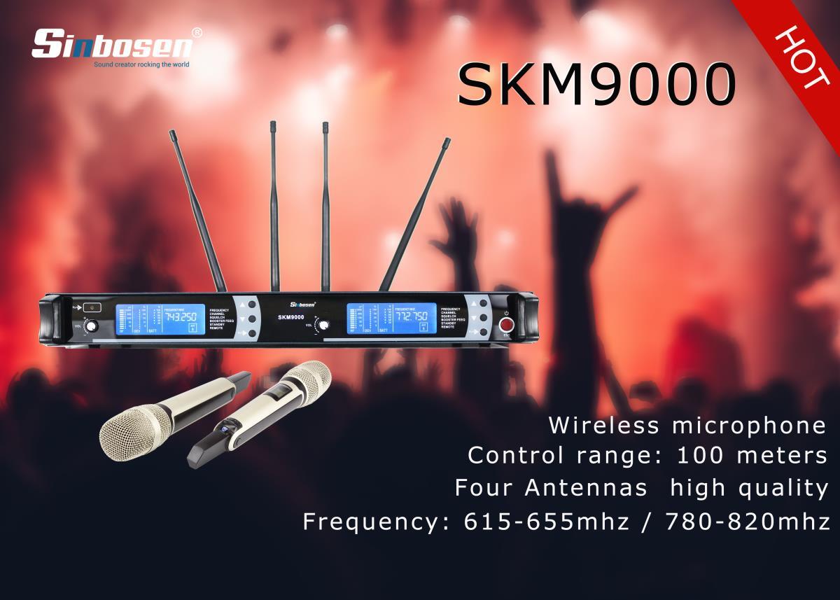 Sistema de microfone sem fio SKM9000 de áudio Sinbsoen - feedback do cliente