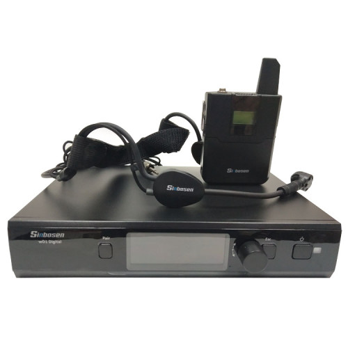 EWD1 Trasmettitore bodypack ricaricabile per microfono con cuffia digitale Sistema microfono wireless UHF