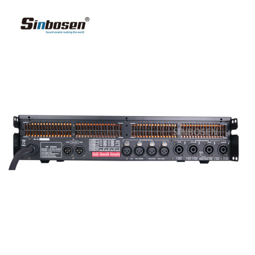 Sinbosen FP8000Q doble amplificador de potencia de amplificador de 4 canales RMS de 1000 vatios