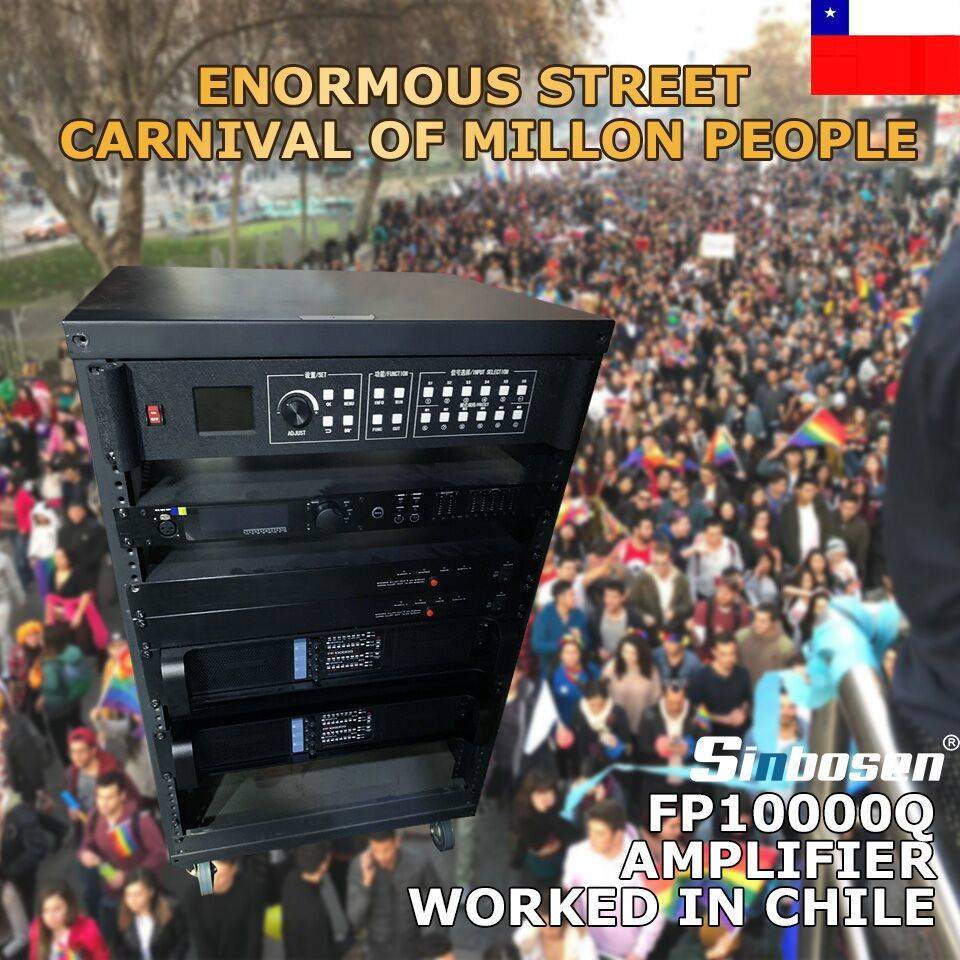 How does the Sinbosen FP10000Q amplifier host a carnival for millions of Chileans?