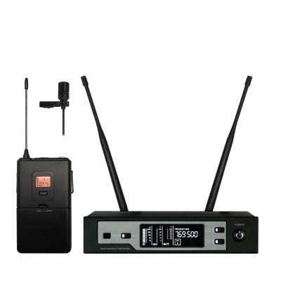 SKM9100 Trasmettitore da cintura per microfono wireless con clip a bavero