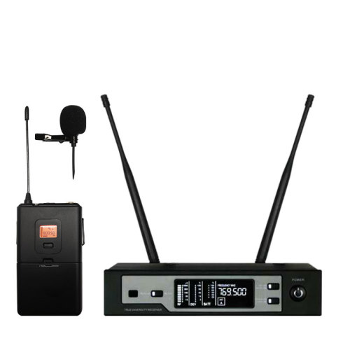 Transmisor de cuerpo de micrófono inalámbrico con clip de solapa SKM9100