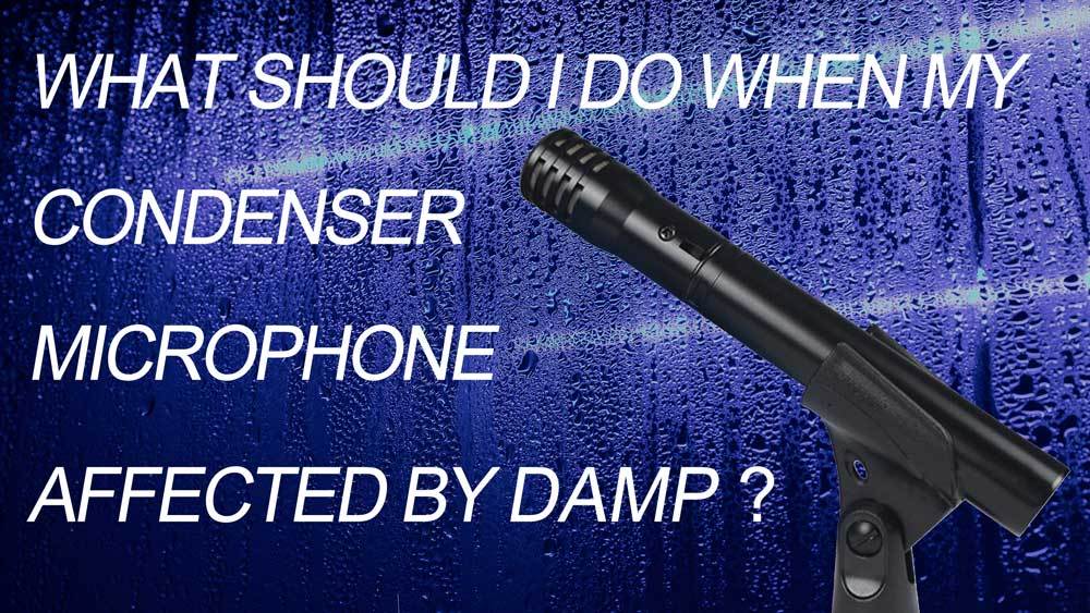 What should I do when my condenser microphone affected by damp?