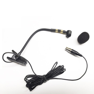 Instrumento Mini com fio Microfone de sopro de sopro de bronze para bodypack sem fio