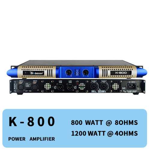 Class d digital ampliflier 800 watts 2 channel stereo professional audio K-800