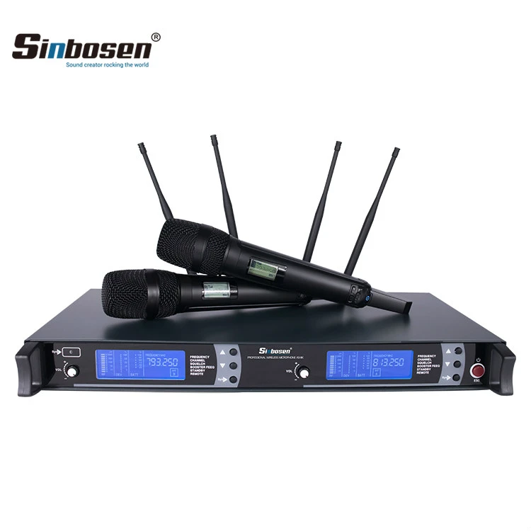 Sistema de microfone sem fio profissional de mão SKM9000 UHF 4 Antena True Diversity Outdoor