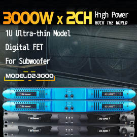 Amplificatore di potenza D2-3000 da 7140 watt 2CH classe d per subwoofer stabile da 2 ohm