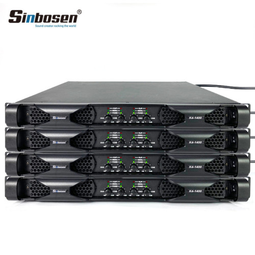 Sinbosen k4-1400 1400 watt 4 channel professional 1u class d power amplifier