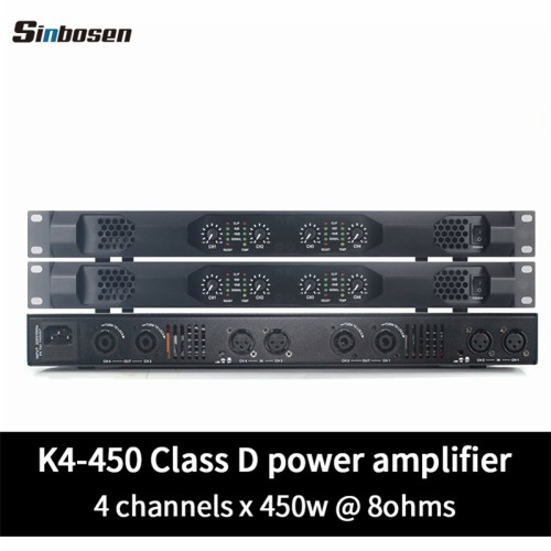 Sinbosen K4-450 K2-450 Audio doméstico 450 vatios Clase D pequeño amplificador de karaoke digital estéreo 1U