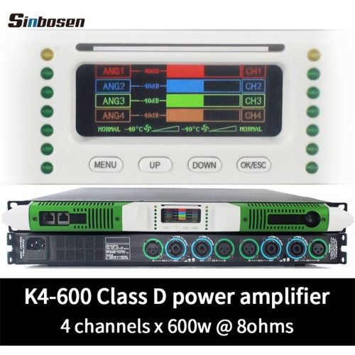 Sinbosen K4-600 karaoke 600 watt 4 channel digital professional power amplifier