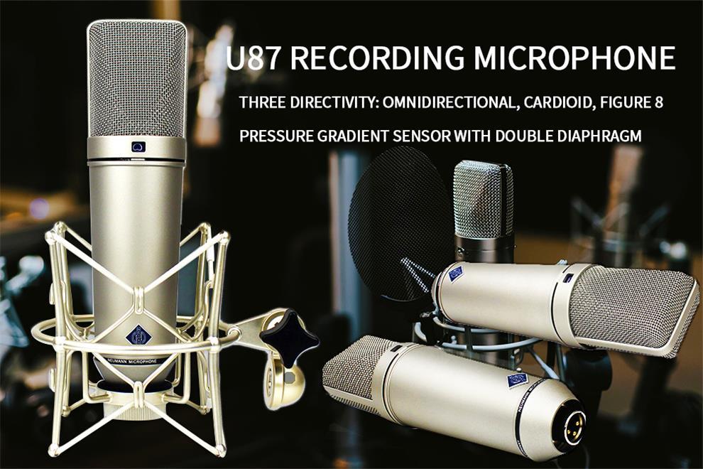 O microfone de gravação de diafragma grande mais popular U87