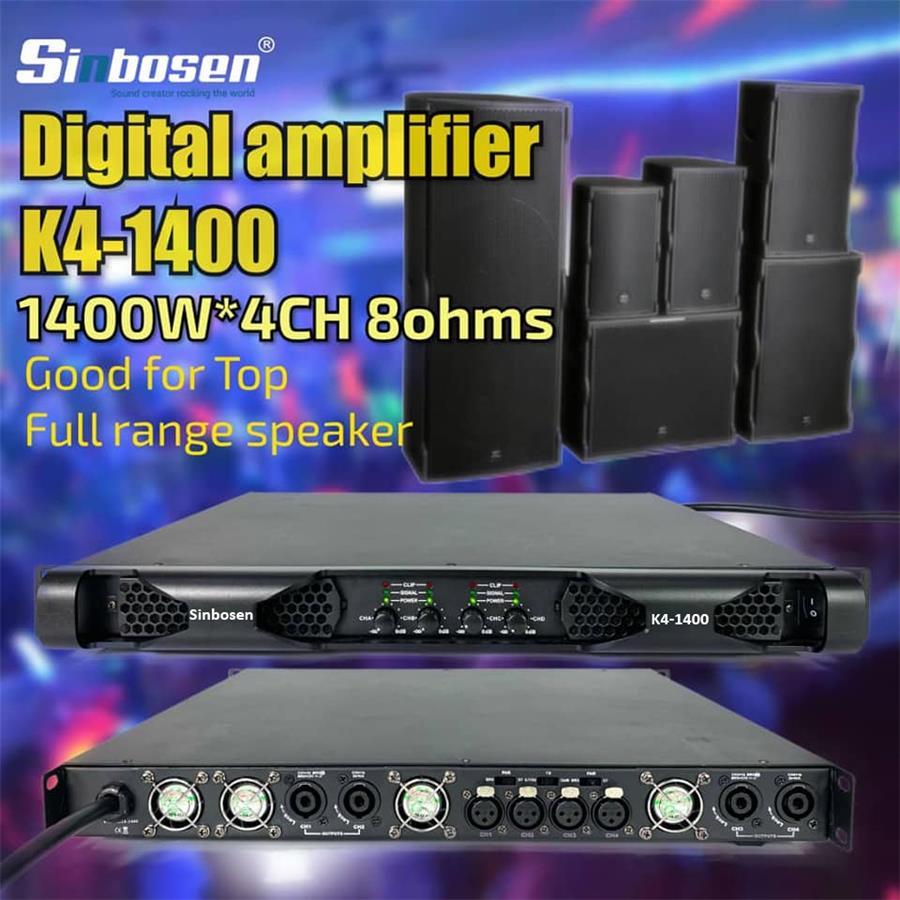 L'amplificateur de puissance numérique Sinbosen K4-1400 fonctionne bien aux États-Unis