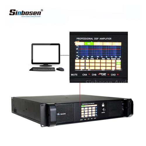 Sinbosen DSP12000Q professional dsp amplifier 4 channels 2800 watt amplifier with pc software control