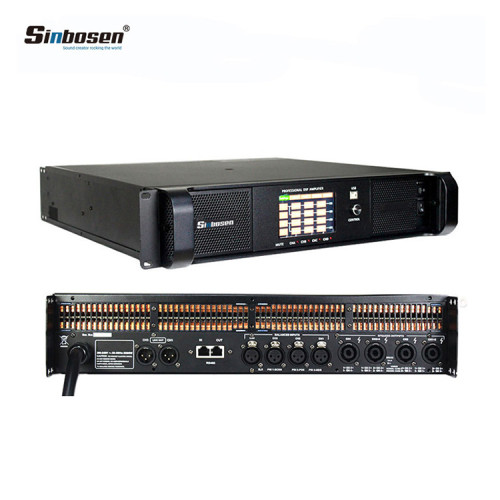 Sinbosen DSP12000Q professional dsp amplifier 4 channels 2800 watt amplifier with pc software control
