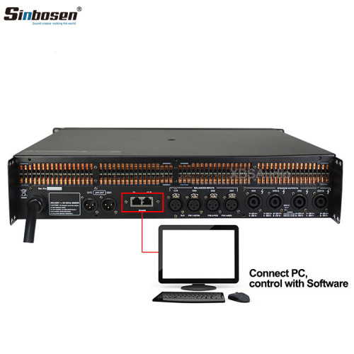 Sinbosen class td power amplifier 4 channels professional dsp amplifier DSP18000Q 3000 watt power amplifier