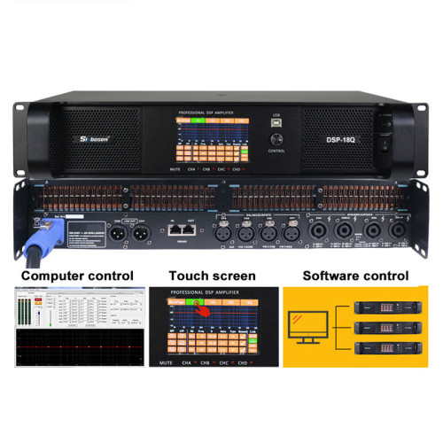 Sinbosen class td power amplifier 4 channels professional dsp amplifier DSP18000Q 3000 watt power amplifier