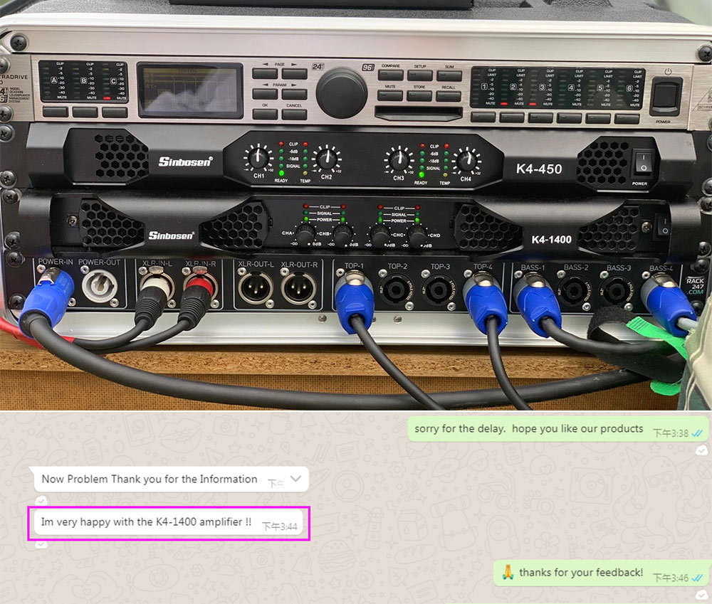 Sinbosen FP20000Q K4-1400 K4-600 K4-450 power amplifier feedback!