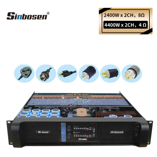 Sinbosen high power 4400w 2 channel lab FP14000 amplifier for dual 18-inch bass