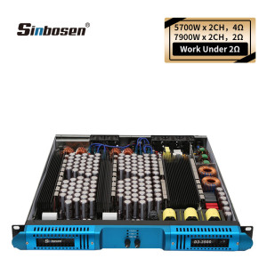 Sinbosen high power 2 ohm 7900 watts per channels 2CH class d subwoofer amplifier D2-3500