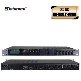 Sinbosen audio digital processor D260 high quality sound 2 In 6 out professional
