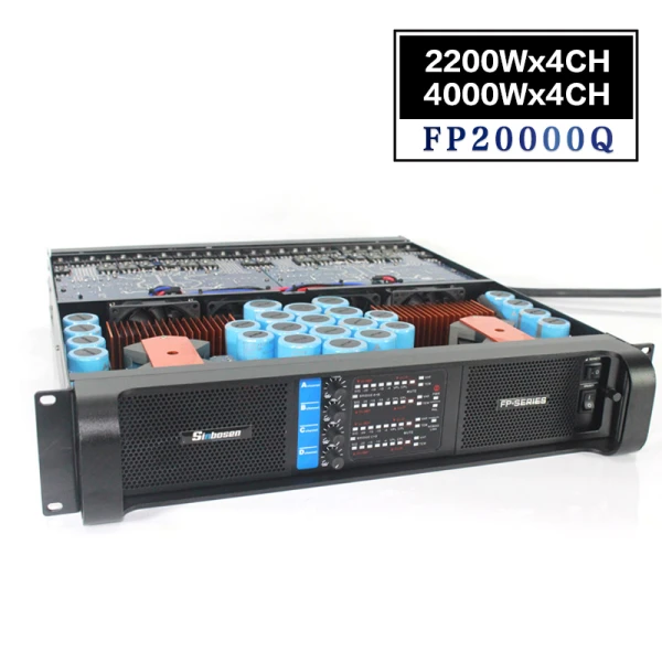 Sinbosen FP20000Q 4000 watt 4 channel professional bass power amplifier dual 18 inch subwoofer