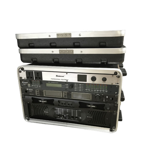 High Quality Audio Amplifier Processor Microphone Flight Case ABS/Wood 2Uto 16U