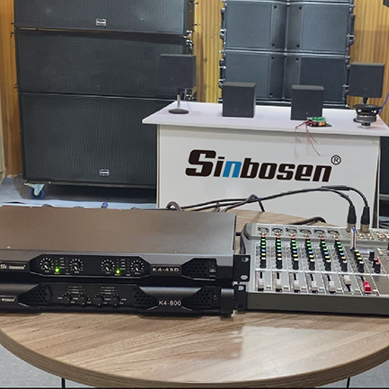 Sinbosen K4-450 digital power amplifier and 5XT line array