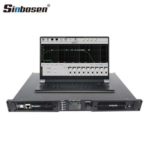 Amplificador de potência profissional K4-600 DSP de 4 canais e 600 watts