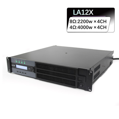 Professioneller Leistungsverstärker LA12X mit DSP-Steuerung, 4 Eingängen und 4 Ausgängen, 4000 Watt für Subwoofer