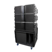 Dual 10 inch line array and active 18 inch subwoofer speaker system