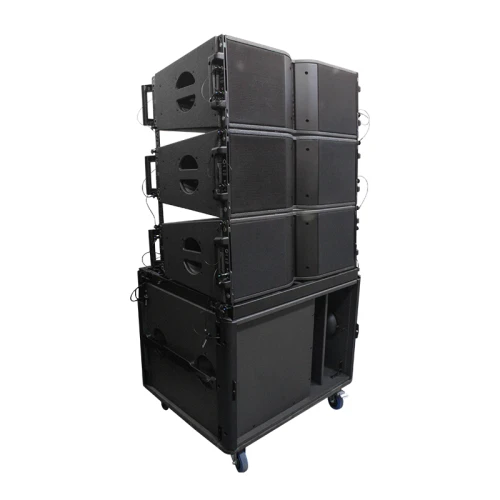 Dual 10 inch line array and active 18 inch subwoofer speaker system