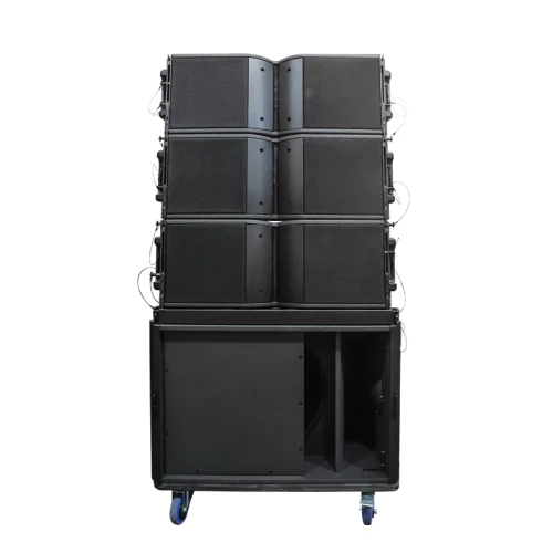 Dual 10 inch line array and active 18 inch subwoofer speaker system