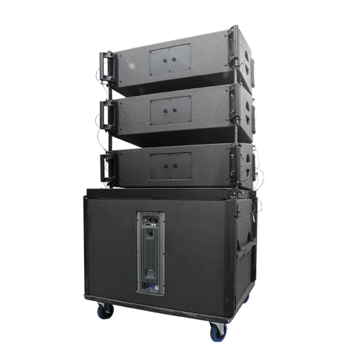 Dual 10 inch line array and active 18 inch subwoofer speaker system