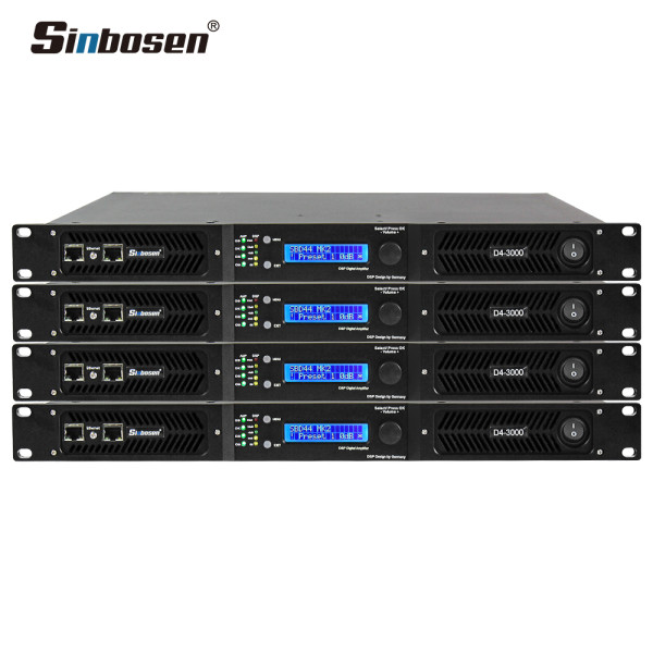 D4-3000 Профессиональный 4-канальный цифровой усилитель высокой мощности DSP