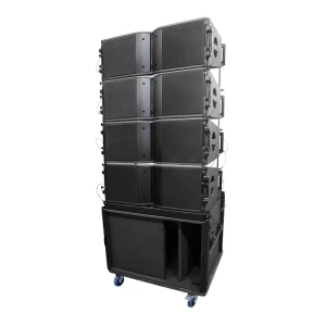 matriz de linha dupla passiva de 8 polegadas e sistema de alto-falante subwoofer ativo de 18 polegadas