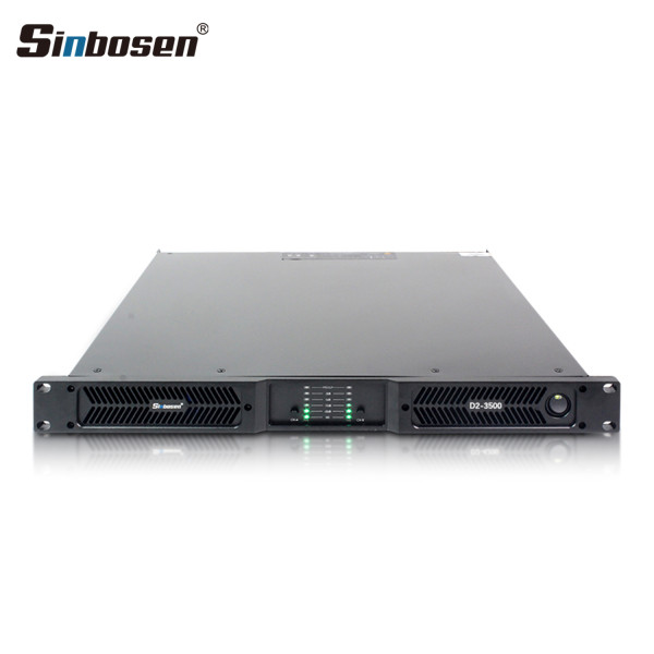Amplificador de subwoofer Sinbosen D2-3500 de alta potencia, 2 ohmios, 7435 vatios por canal, 2 canales, clase D.