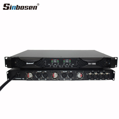 Sinbosen k4-1000 1000 watt 4 channel professional 1u class d digital 4 ohms stable power amplifier