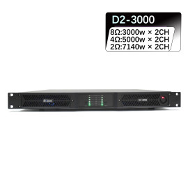 D2-3000 Class D 2 Channel Stereo Subwoofer Power Amplifier