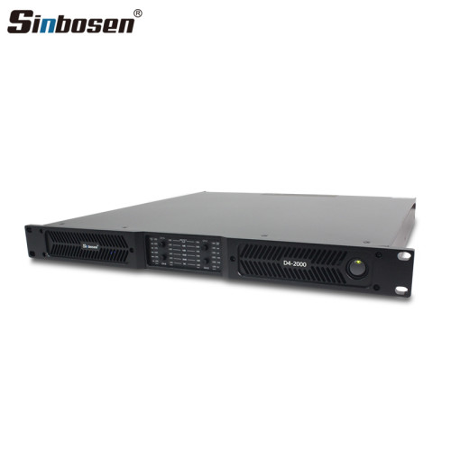Sinbosen D4-2000 2 ohm stable 4400 watts 4 channels digital 1u digital power amplifier