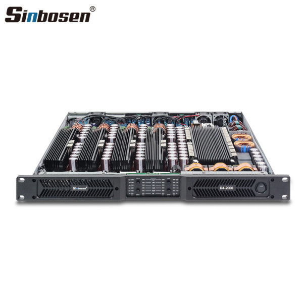 Sinbosen D4-2000 2 ohm stable 4400 watts 4 channels digital 1u digital power amplifier