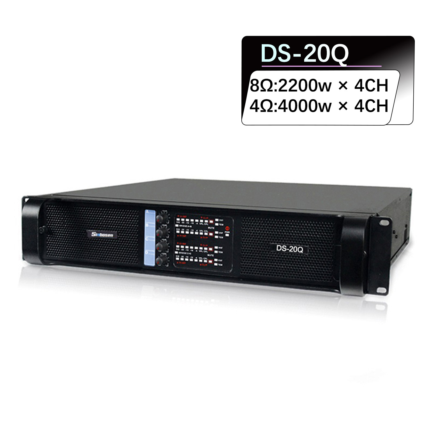 DS-20Q Audio Power Amplifier 4 Channel 4000 Watts Professional