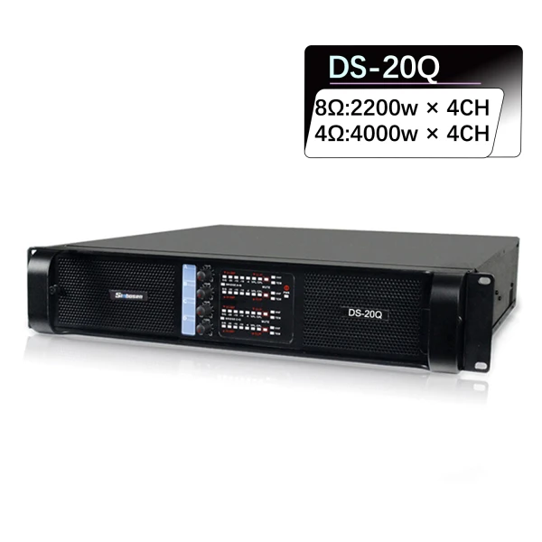 Sinbosen DS-20Q 4000 watt 4 channel professional bass power amplifier dual 18 inch subwoofer