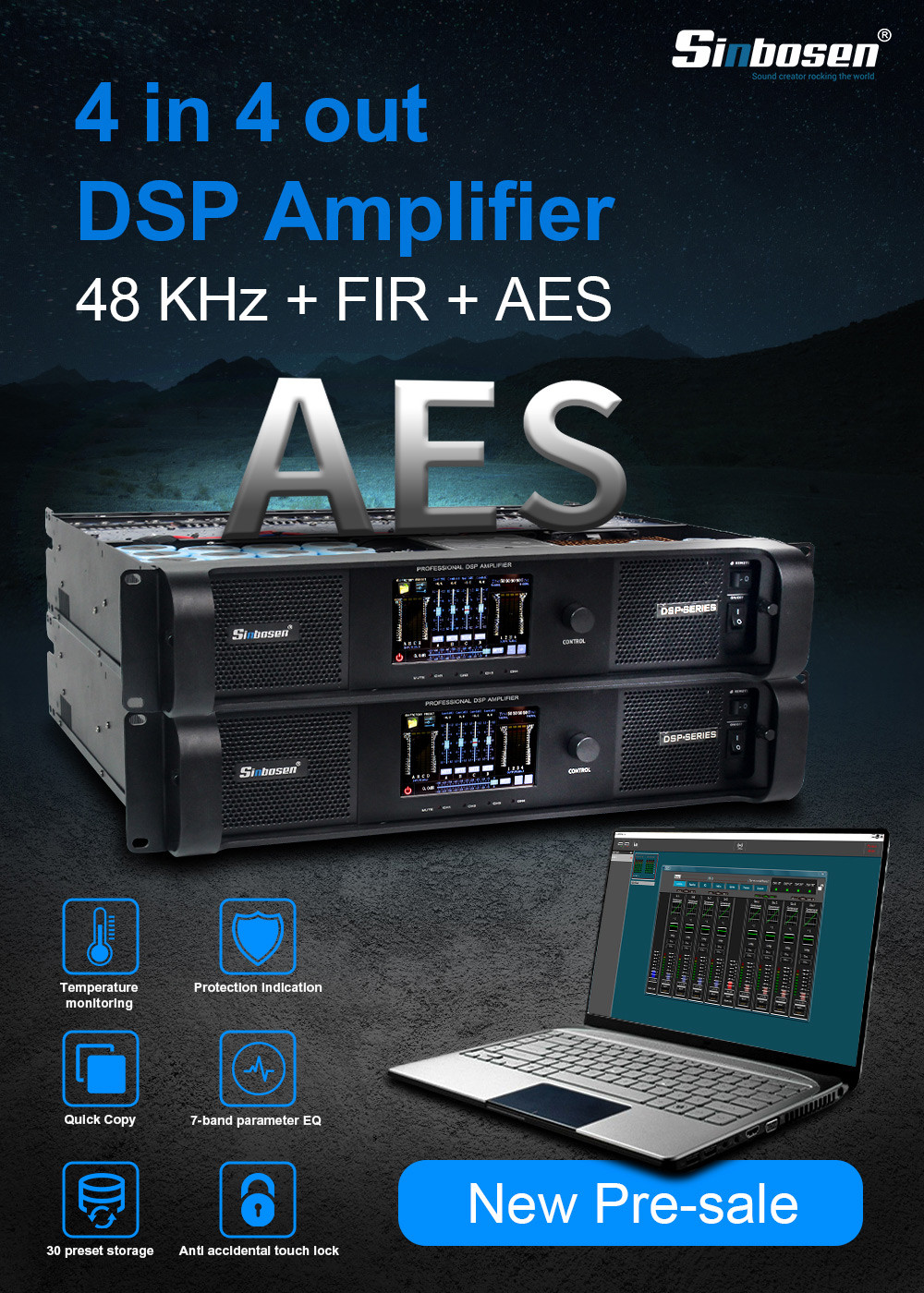 Notice! The new DSP touch screen power amplifier is coming soon! Are you ready?