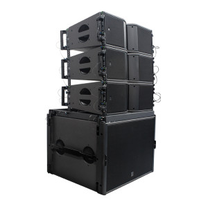 Active dual 10 inch line array and 18 inch Subwoofer speaker