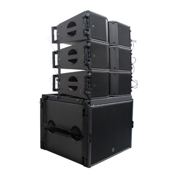 Active dual 10 inch line array and 18 inch Subwoofer speaker