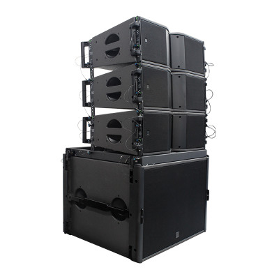 Active dual 10 inch line array and 18 inch Subwoofer speaker