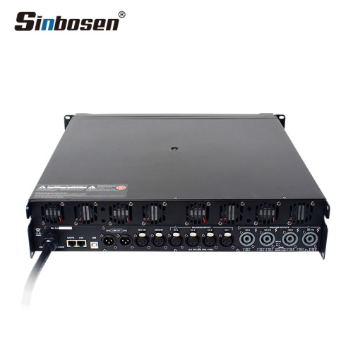 2500w DSP 4 channel class td switching power amplifier touch screen 4.3"