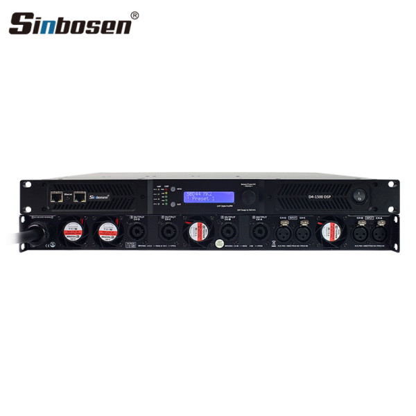 FIR-фильтр D4-1500DSP 1U класс D 4-канальный усилитель мощности с DSP Модель
